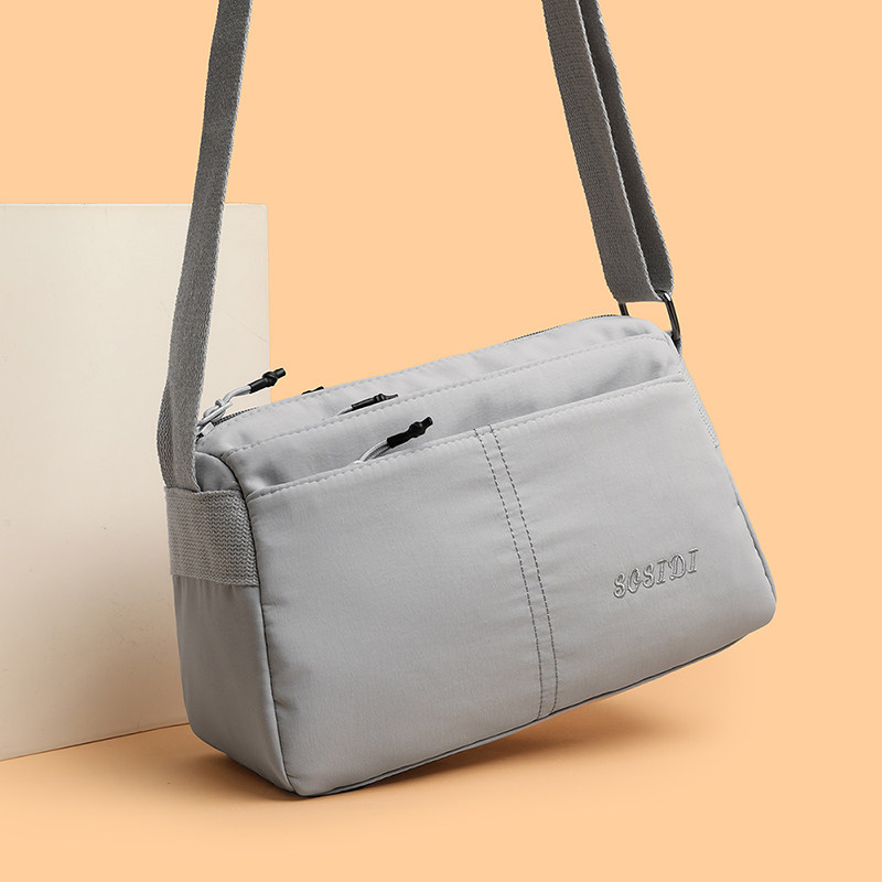 多层时尚百搭斜挎包女2025新款轻便单肩包多口袋尼龙布旅游小方包,淘宝优惠券,粉丝福利购,淘宝优惠卷