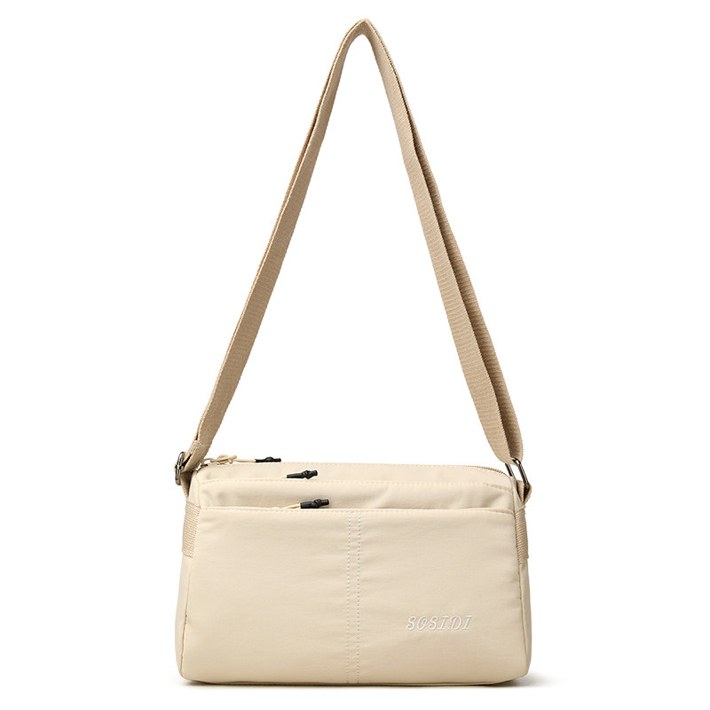 多层时尚百搭斜挎包女2025新款轻便单肩包多口袋尼龙布旅游小方包,淘宝优惠券,粉丝福利购,淘宝优惠卷