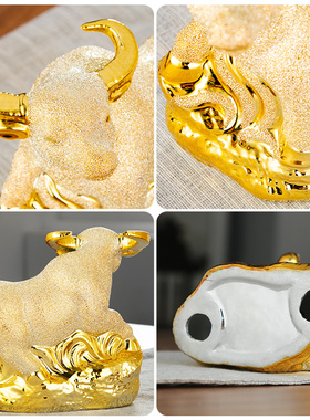 工艺生肖陶瓷招财酒柜桌面装饰品