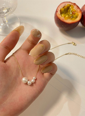 珍珠项链2021年新款女锁骨简约