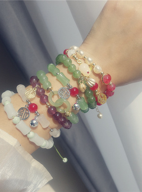 多巴胺串珠时尚手链女小众设计感