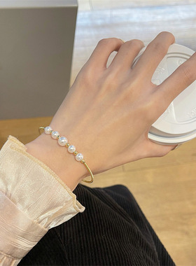 珍珠手链女小众设计高级学生法式