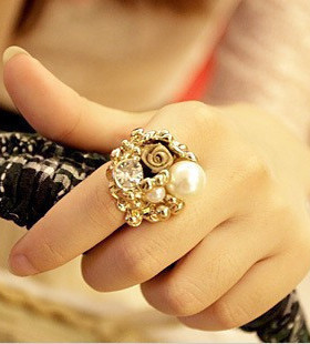 花朵开口花朵开口礼物戒指包邮