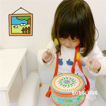 Original 149 Clear Cabin ~ Rhyme Rhythm Rhythm Rhythm French Djeco Music Toy Manpo Rocking Bell Knocking Small Drum Toy