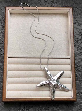 长款海星吊坠项链设计感毛衣链女