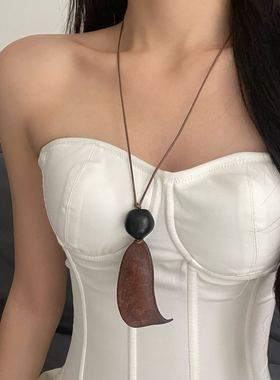 新中式复古植物果实米果吊坠项链