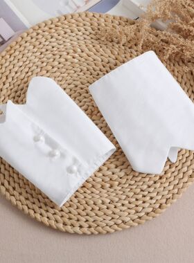 白色衬衣袖子装饰假袖口