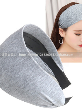 简约纯色女款带齿宽边发箍发卡