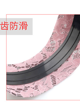 蕾丝带齿防滑发箍宽边发卡