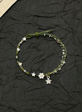 小清新四叶草手链简约小众手环夏