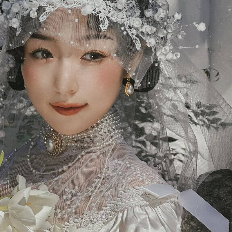 新娘结婚头纱藤条兰铃花韩式手工仙美发饰森系拍照写真婚纱配饰