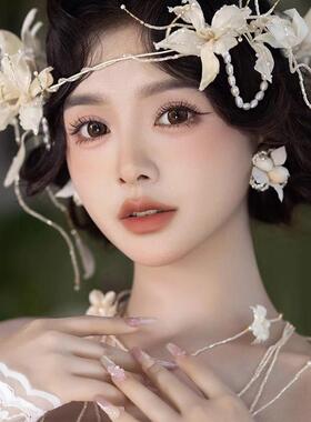 仿真花朵外景发夹甜美气质
