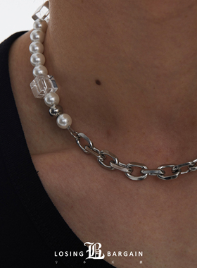 小众原创设计风冰块珍珠项链