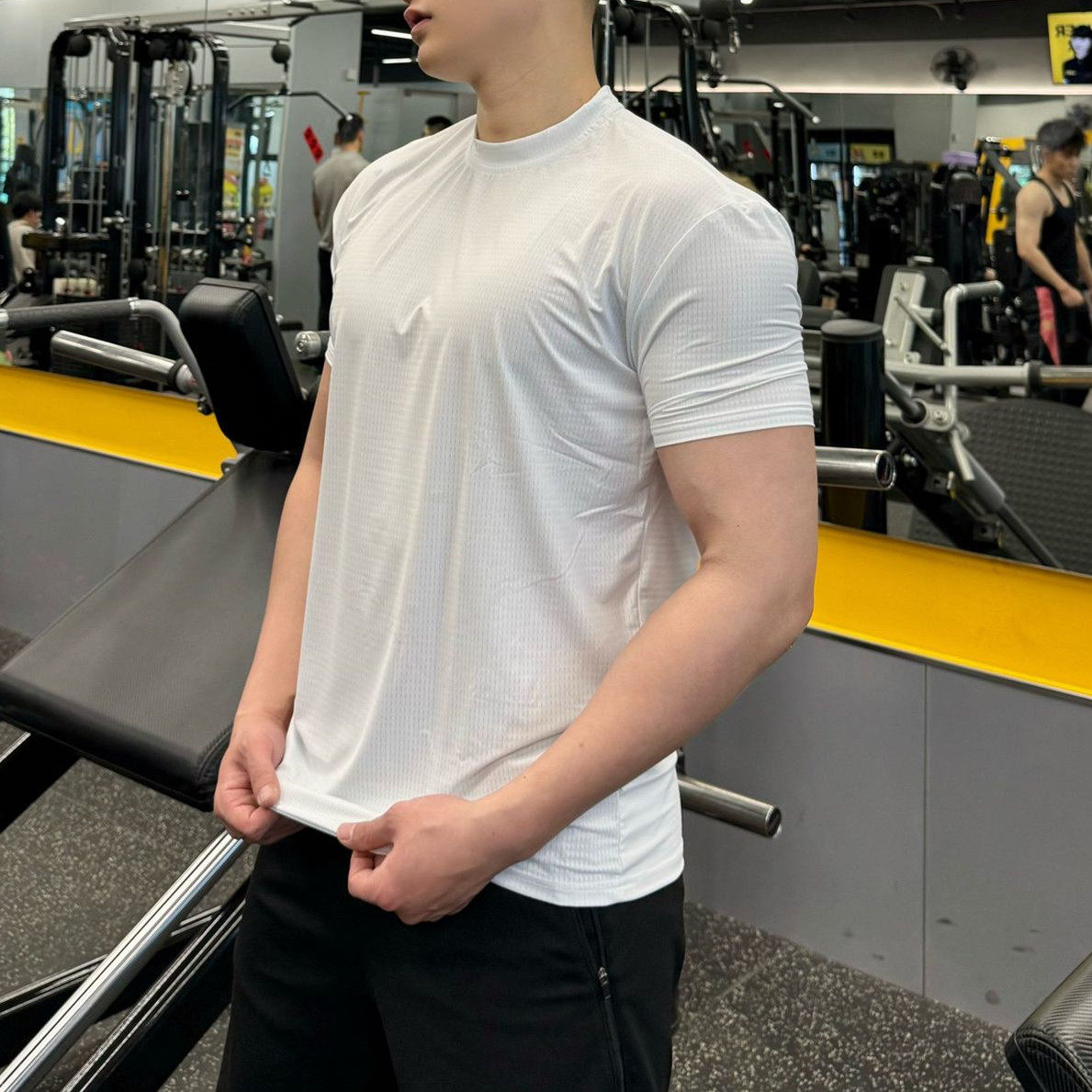 运动短袖男T恤健身衣速干弹力透气夏季冰丝冰感圆领修身跑步潮牌,淘宝优惠券,粉丝福利购,淘宝优惠卷