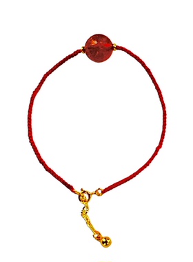 本命年手绳 编织绳金珠红绳手链 红绳戒指女2025新款潮女生