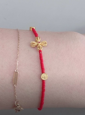 【可火烧验真】【过万难】2026年赤马年红琉璃手链新国风红色手链