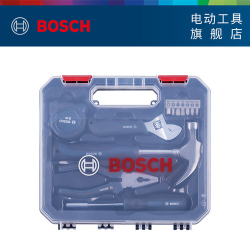 博世扳手螺丝刀工具套装工具箱日常家用维修多功能组合全套12件套 - 图0
