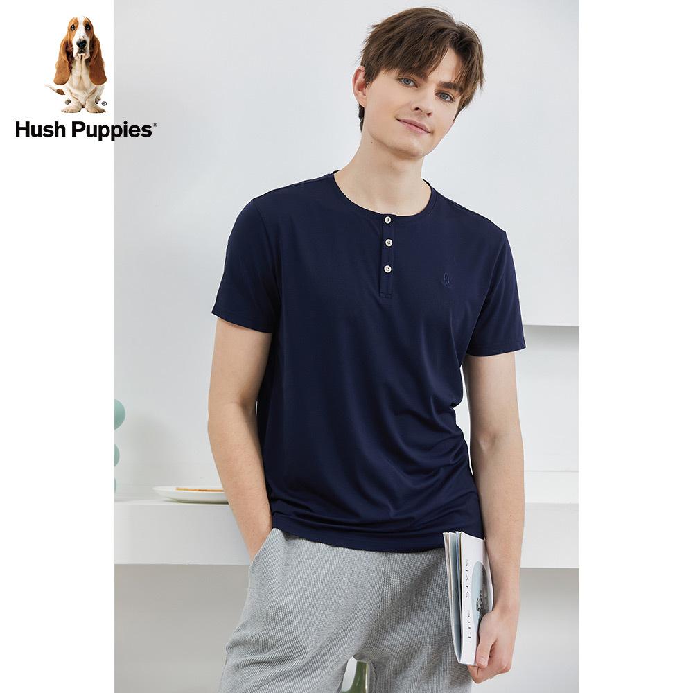 hush puppies男装夏季舒适纯棉睡衣 Hush Puppies服饰睡衣上装