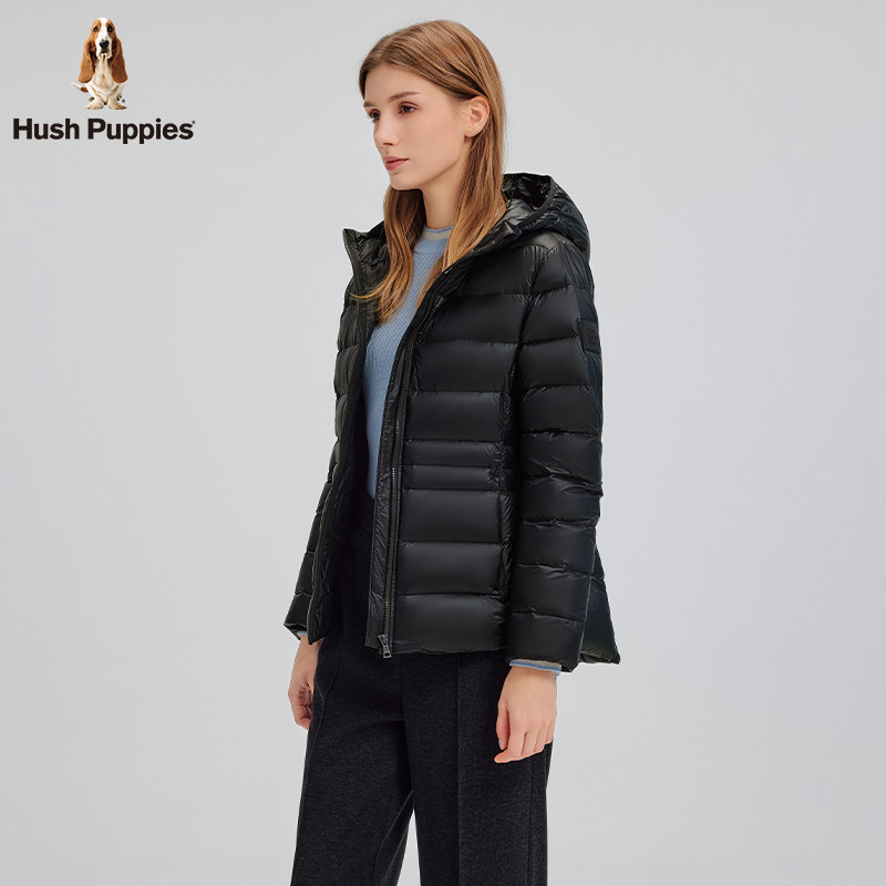 【超轻10D安心绒】暇步士秋冬轻薄排骨连帽羽绒服女保暖休闲外套