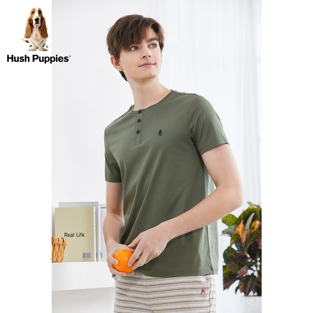 hush puppies男装夏季舒适纯棉睡衣 Hush Puppies服饰睡衣上装