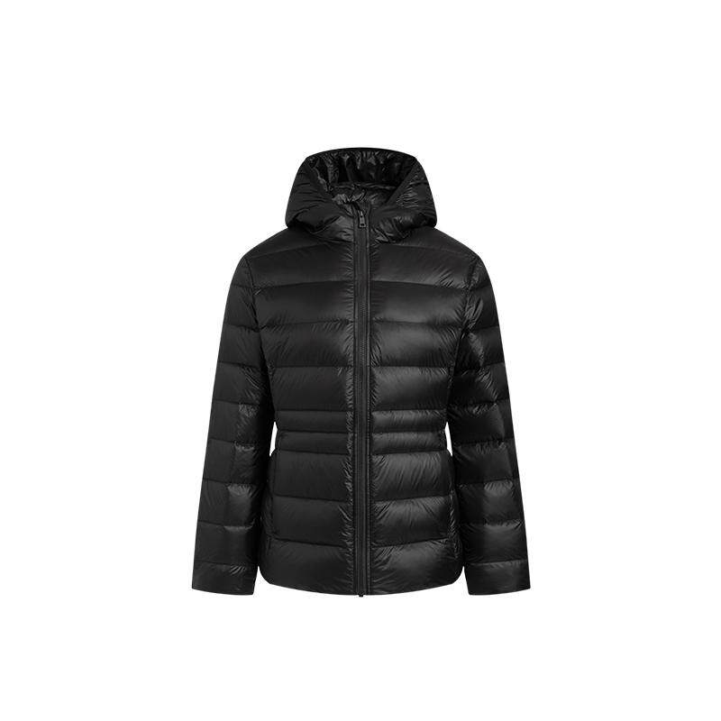 【超轻10D安心绒】暇步士秋冬轻薄排骨连帽羽绒服女保暖休闲外套