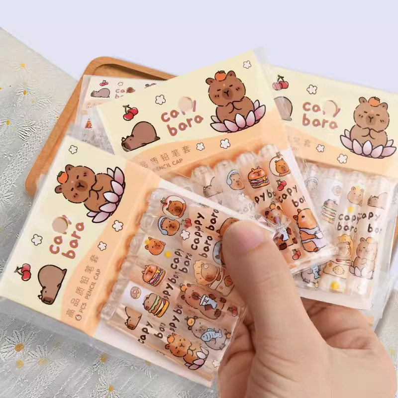 新款铅笔帽保护套可爱卡皮巴拉透明铅笔延长器小学生笔尖保护套,淘宝优惠券,粉丝福利购,淘宝优惠卷