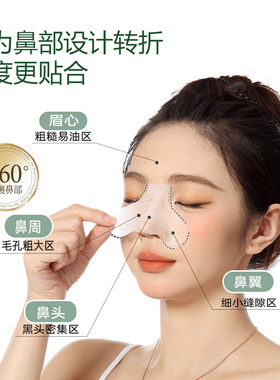 鼻膜纸天丝一次性鼻部补水贴纸黑头导出液T区湿敷专用化妆棉面膜