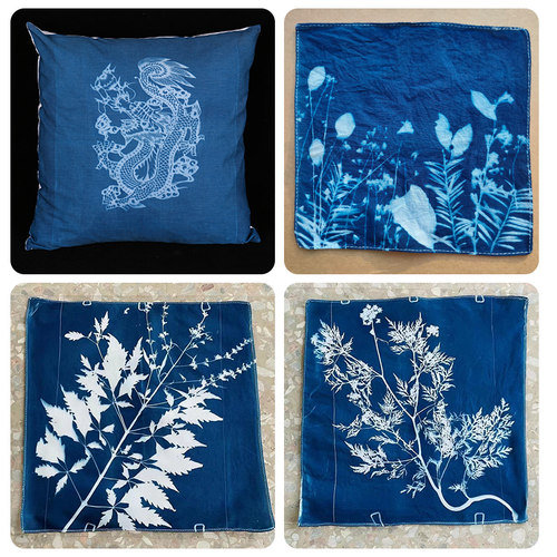 蓝晒材料包手工diy工具 蓝晒液cyanotype蓝晒扇子套装diy创意手工 - 图2