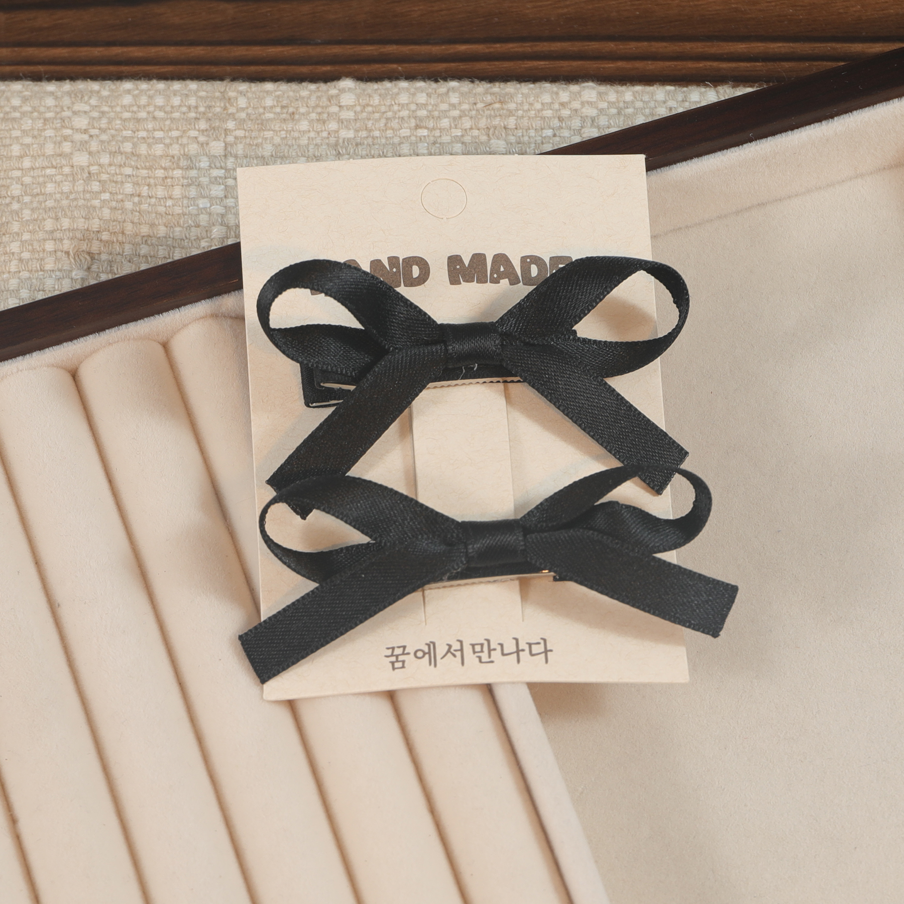 韩国女童发饰基础简约百搭蝴蝶结儿童发夹宝宝对夹发卡边夹发饰 - 图3