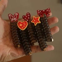 5 штук [красный бант в горошек + бабочка + любовь + трехмерные звезды + трехмерная любовь]