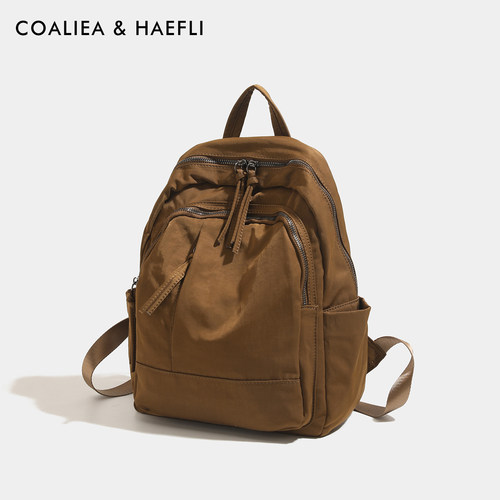 香港品牌尼龙双肩包女2026新款轻便休闲女士帆布旅行背包学生书包 - 图0