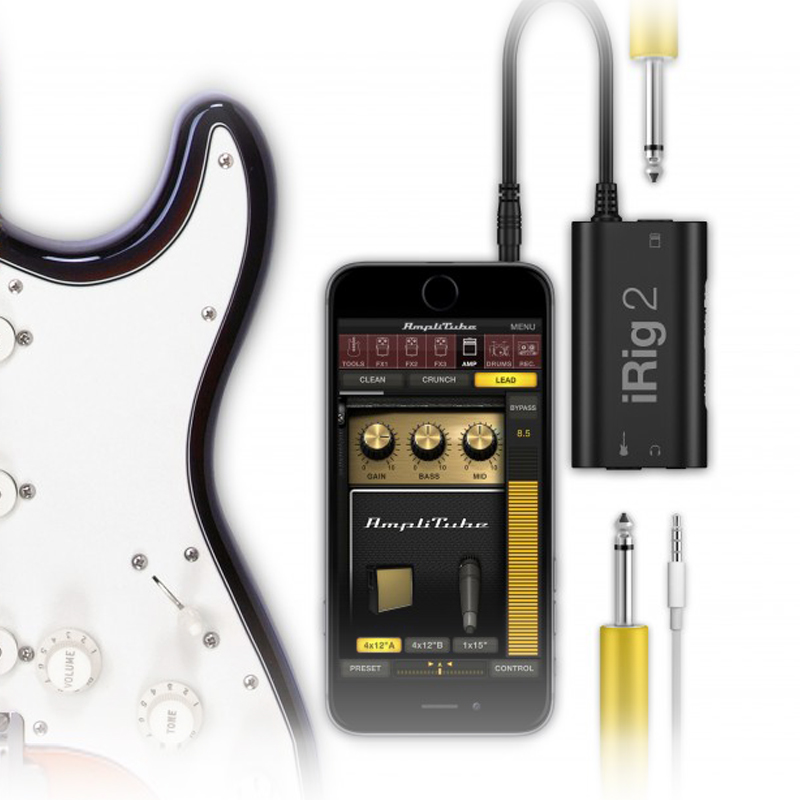 IK Multimedia iRig2电吉他贝斯软件效果器 iphone声卡录音内录-图0