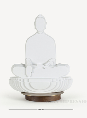 新中式风会所展厅菩萨工艺品定制