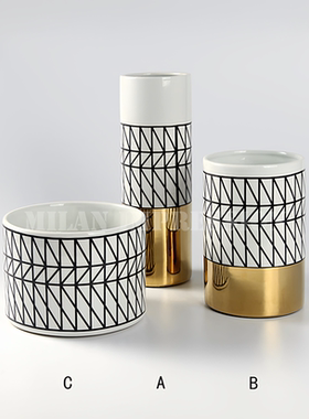 轻奢风陶瓷售楼处家具展厅摆件