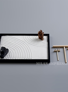 新中式风沙石售楼处家具展厅枯木