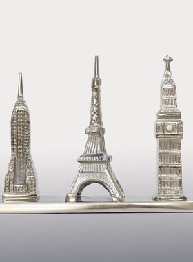 欧式风金属样板间售楼处大本钟