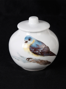 新中式风禅意祥云电视柜陶瓷小鸟