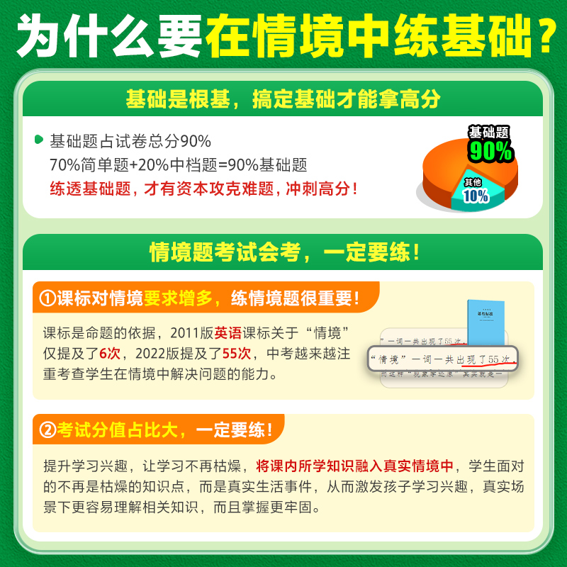 2024万唯中考同步基础题情境题七年级英语上下册人教外研译林版初一教材同步练习册初中完形填空阅读理解真题模拟题复习资料万维旗