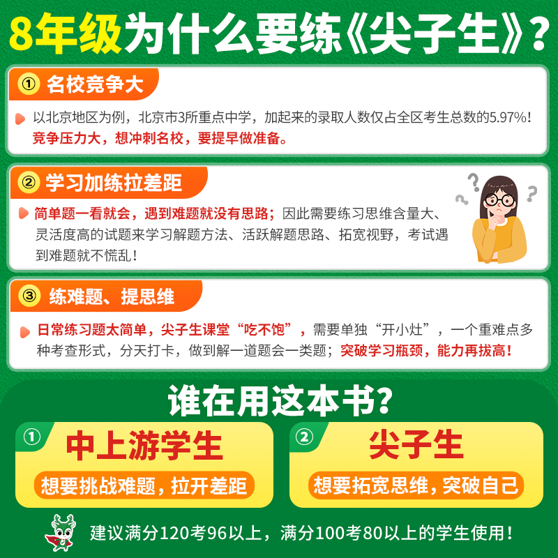 万唯中考八年级数学尖子生每日一题培优拔高初一上下册专项训练总复习资料必刷竞赛试题全套课本初中教辅书练习册2024万维教育 - 图0