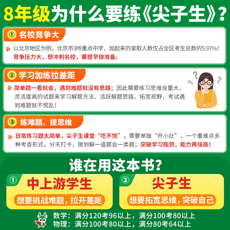 万唯八年级数学物理尖子生每日一题培优拔高专项训练题库初二上下册竞赛学霸必刷题中题初中全套课本中考复习2024万维教育旗舰店 - 图0