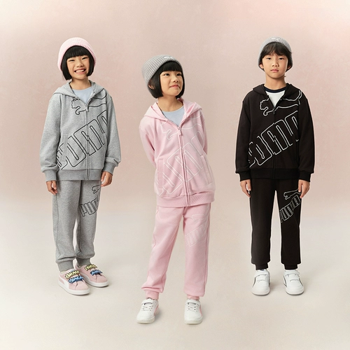 Puma, детские трендовые комфортные штаны, детская одежда, оверсайз