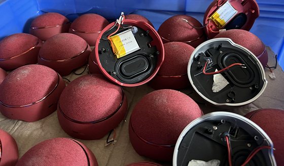 DIY蓝牙音箱电路板TWS串联立体声 4欧5W磁吸圆球蓝牙音箱串联音响