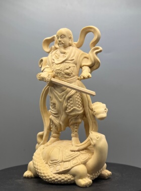 黄杨木雕真武大帝神像玄武大帝