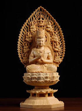 桧木雕刻八大守护神家用供奉平安