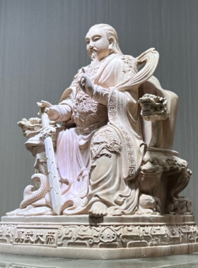香樟木雕真武大帝玄天上帝神像