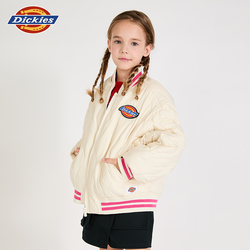 Dickies儿童羽绒服2024年新款冬装外套棒球服白鸭绒童装中大童 - 图1