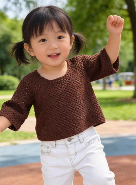 初秋彩虹条纹上衣diy材料包