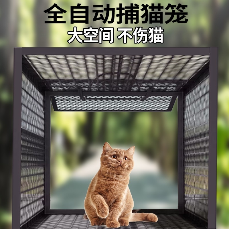 全自动捕猫笼大号逮流浪猫神器抓猫笼专用救助捕猫器捉猫笼抓猫器 - 图3