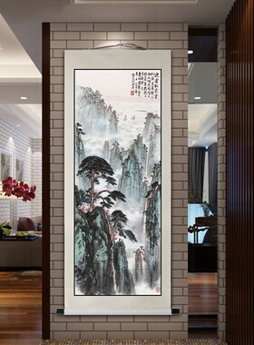 挂画壁画山水玄关画国画