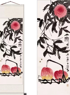 名人字画花鸟画卷轴画丝绸画名家字画已装裱国画书画书房客厅装饰